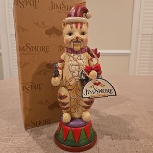 Jim Shore "Good Tidings To Mew" Cat Nutcracker Figurine ORIGINAL BOX